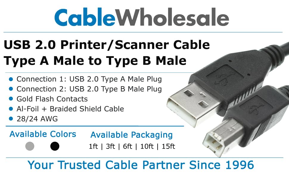 usb 2.0 printer cable, type a to type b usb cable, type a to type b usb 2.0 cable, printer usb cable