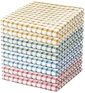 Nialnant 8 Pcs Kitchen Dish Rags,100% Cotton Soft Absorbent Quick Drying Dish Cloths for Kitchen,...