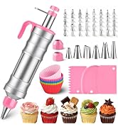Dessert Decorating Syringe Set - Cupcake Icing Piping Kit, Cupcake Frosting Filling Injector with...