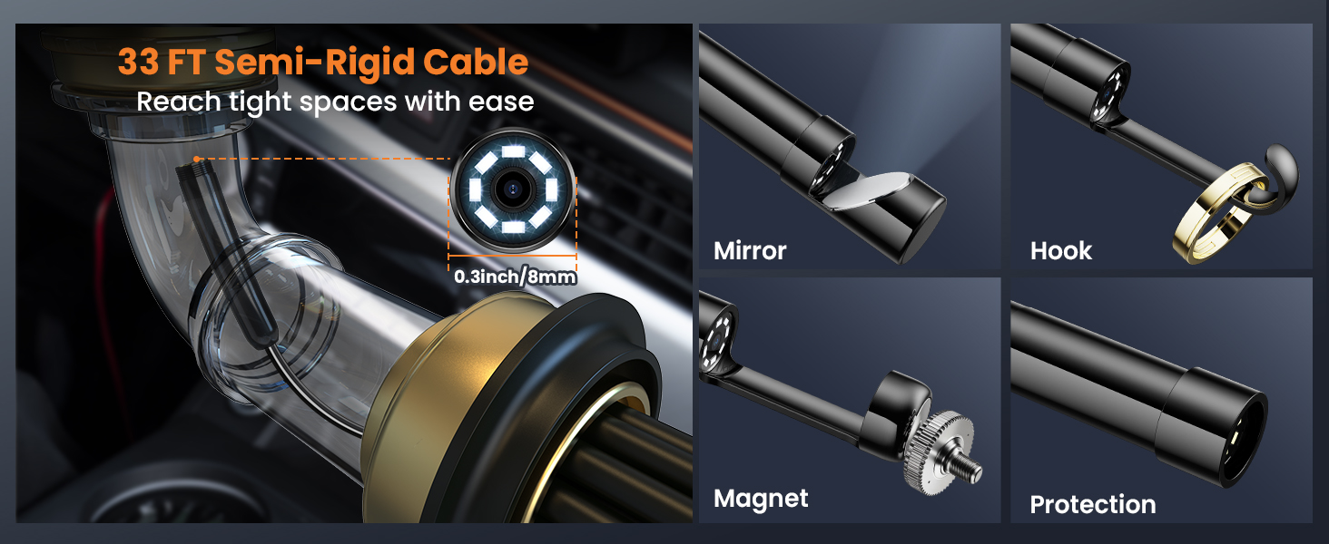 Vorth Endoscope Camera with Light