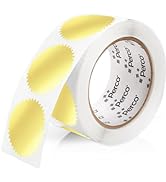 Perco Metallic Gold 2-Inch Serrated Edge Sticker Labels with Permanent Adhesive - 500 Labels per ...