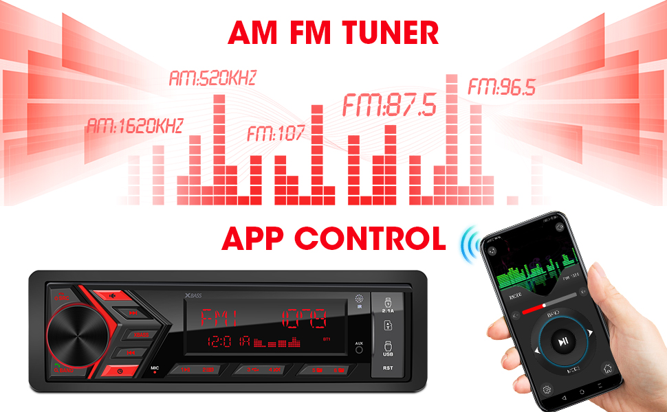 single din radio with usb