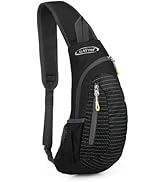 G4Free Sling Bags Men and Women Shoulder Backpack Small Crossbody Chest Sling Backpack (Black)