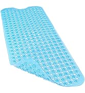 Linoows Bathtub and Shower Mats, 40x16 Inch Extra Large Non Slip Soft Bath Tub Mat with Suction C...