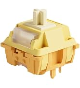 Akko Creamy Yellow U1 Keyboard Switch Lubed Switch for Mechanical Gaming Keyboard, 5-Pin 45gf Lin...