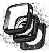 Zumyzu 2 in 1 Waterproof Case Compatible with Apple Watch 45mm Series 9/8/7 with Tempered Glass S...