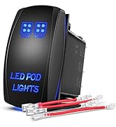 Nilight LED POD Lights Rocker Switch Led Light Bar Switch 5Pin Laser On/Off switches 20A/12V 10A/...