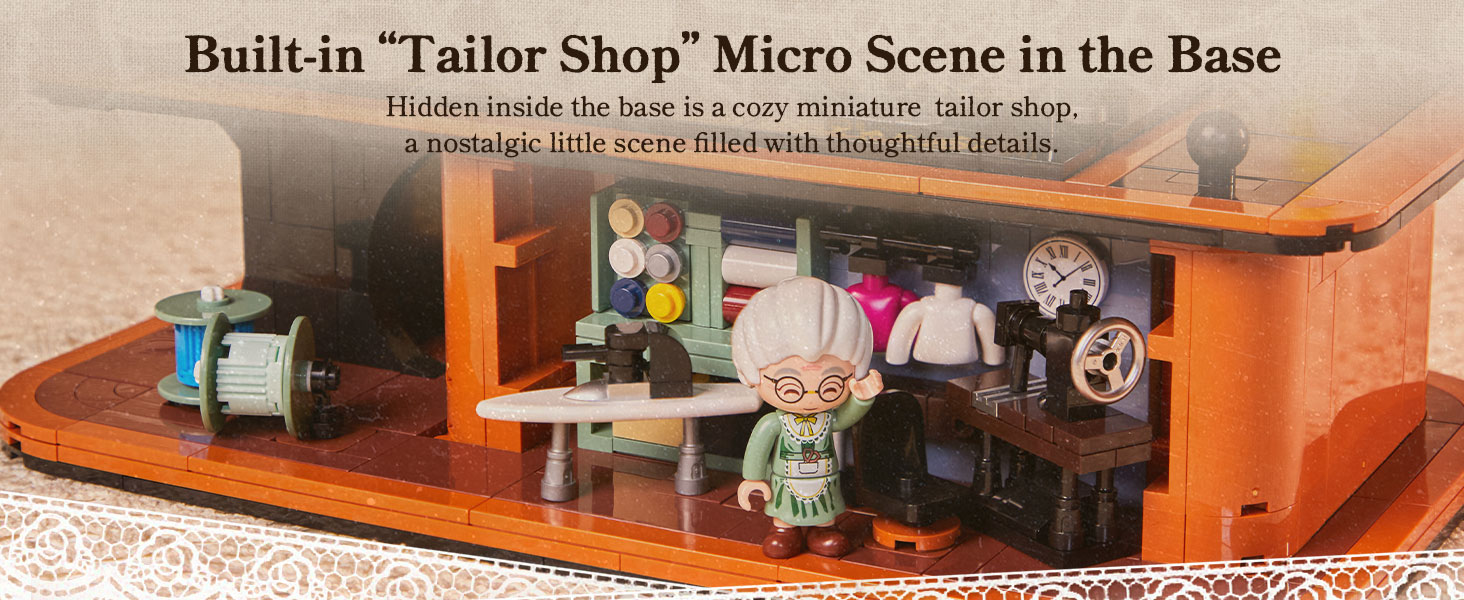 Vintage Hand Crank Sewing Building set