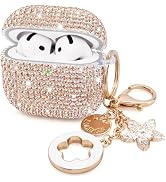 VISOOM Cute Jewelry Case for Airpods 4 Cases 2024 Cover Women, Sparkly Air pods 4 Gen Case Hard T...
