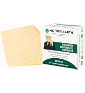 MOTHER EARTH Bamboo Beverage Napkins - 2 Ply | Compact, Absorbent Disposable Cocktail Napkins for...