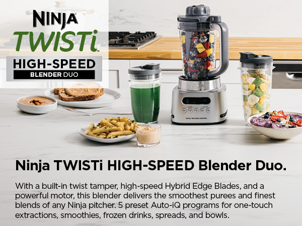 With a built-in twist tamper, & a powerful motor, this blender delivers smooth purees & fine blends.