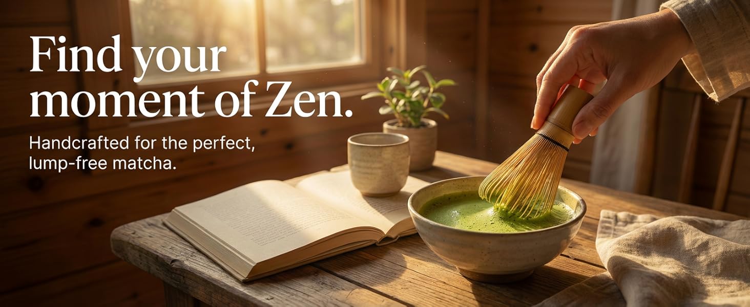Find your moment of Zen. Handcrafted for the perfect, clump-free matcha experience.