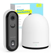 WUUK No Subscription Wireless Doorbell Camera with Chime/Base Station, 2K Video Smart Doorbell wi...