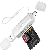 acer SD Card Reader USB C, Dual Slots USB 3.0 Type C to Micro SD Card Adapter, Memory Card Reader...