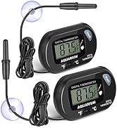 2-Pack Aquarium Thermometer, Fish Tank Thermometer, AikTryee Water Thermometer with 3.3ft Cord Fa...