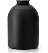Goaste 8.7 Inch Matte Black Metal Vase, Wabi Sabi Iron Frosted Flower Vase for Pampas Grass, Mini...