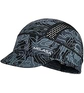 MELASA Cycling Cap, Cooling Skull Cap Helmet Liner with Sun Visor, Sun Protection Running Bike Ca...