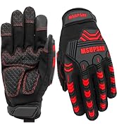 MSUPSAV Work Gloves,High Dexterity Mechanic Gloves,Safety Rigger Gloves,Impact Gloves for Men,Ant...
