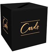 HEIPINIUYE Black Card Box Wedding Envelope Box Gift Card Box Holder Card Box for Wedding Birthday...