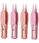 4 Pcs Pink Plastic Nose Cleaning Tweezers Nose Booger Cleaner Baby Nasal Tweezers Booger Removers...