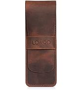 Londo Genuine Leather Pen and Pencil Case with Tuck in Flap