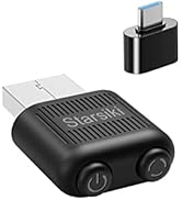 STARSIKI 2 Buttons Improved Tiny Mouse Jiggler Undetectable, 2 Buttons of On/Off Switch and 3 Cur...