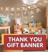 Thank You Banner Gift Banner Burlap Sign for Rustic Baby Shower Decorations Vintage Bridal Shower