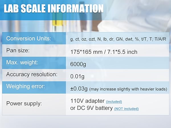 Lab Scale 6000gx0.01g,Analytical Balance 0.01g High Precision Electronic Digital Balance Scale