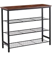 Donext 4-Tier Metal Shoe Rack, Modern Multifunctional Shoe Storage Shelf with MDF Top Board, 1 pc...