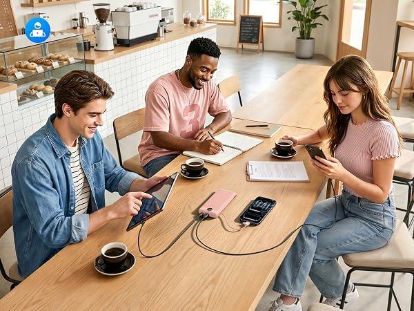 portable charger with built in cable