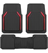 CAR PASS Heavy Duty Rubber Floor Mats for Car, Waterproof Liner Deep Dish Car Mats Full Sets, Uni...