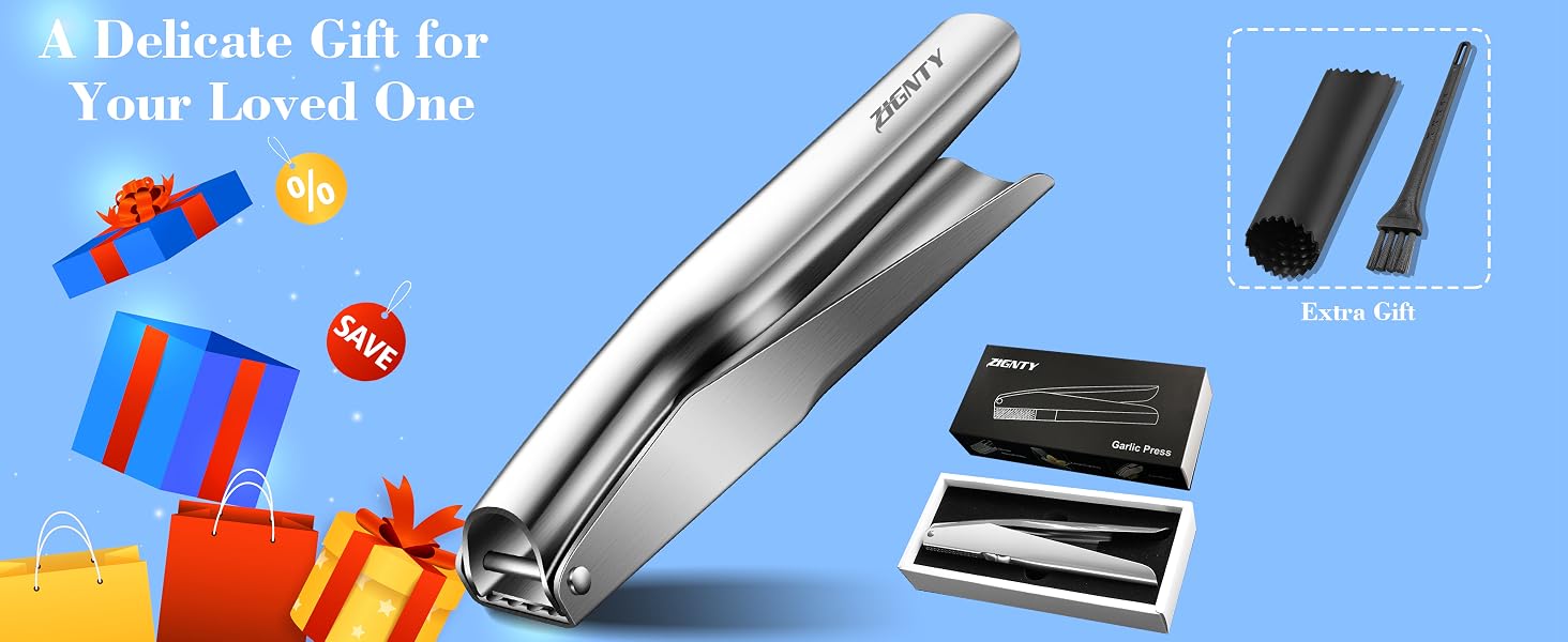 Premium Garlic Press Stainless Steel