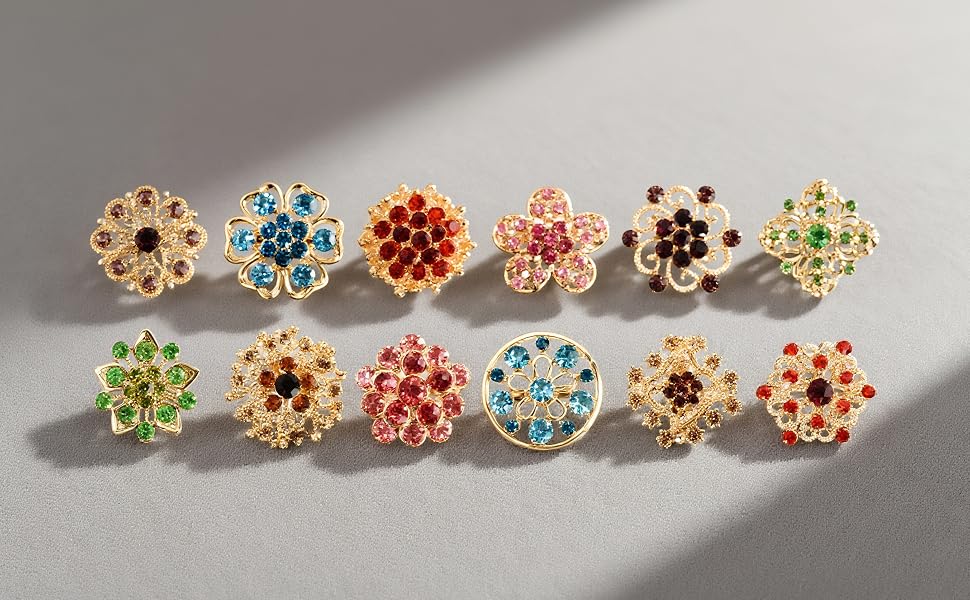 flower gold pin