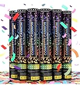Confetti Poppers,6Pack Multicolor Confetti Cannon,12 Inch Party Poppers Confetti Shooters Launche...