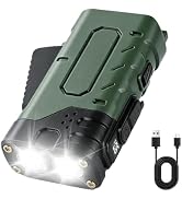 BORUIT USB C Rechargeable & Hand Crank Flashlight, 3 Modes, Digital Display | Small Flash Lights ...