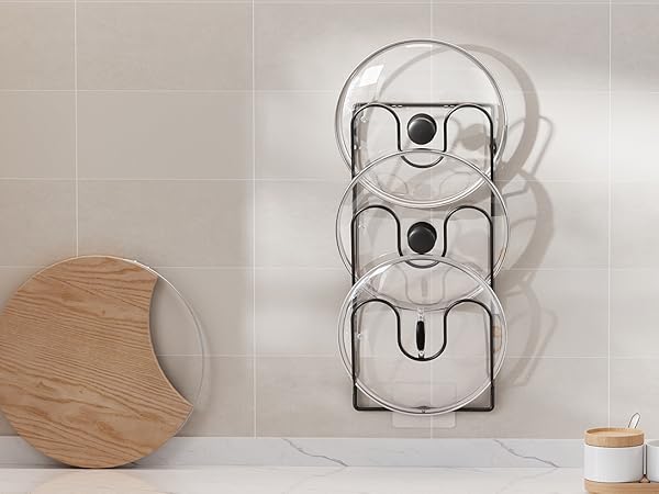 pot lid holders inside cabinet