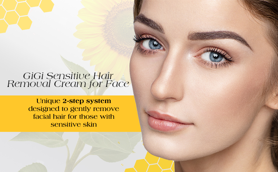 GiGi Facial Hair Removal Cream and Slow Grow Soothing Cream Set for Sensitive Skin