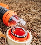 Camco RhinoFLEX rv sewer hose nestled in the Camco sewer hose support kit