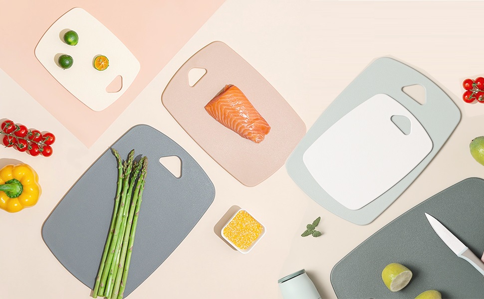 Cutting Boards for Kitchen,Plastic Cutting Board Set of 3