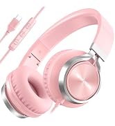 INFURTURE USB C Headphones Wired with Mic & Volume Control, Noise Isolating Over-Ear Headphones, ...