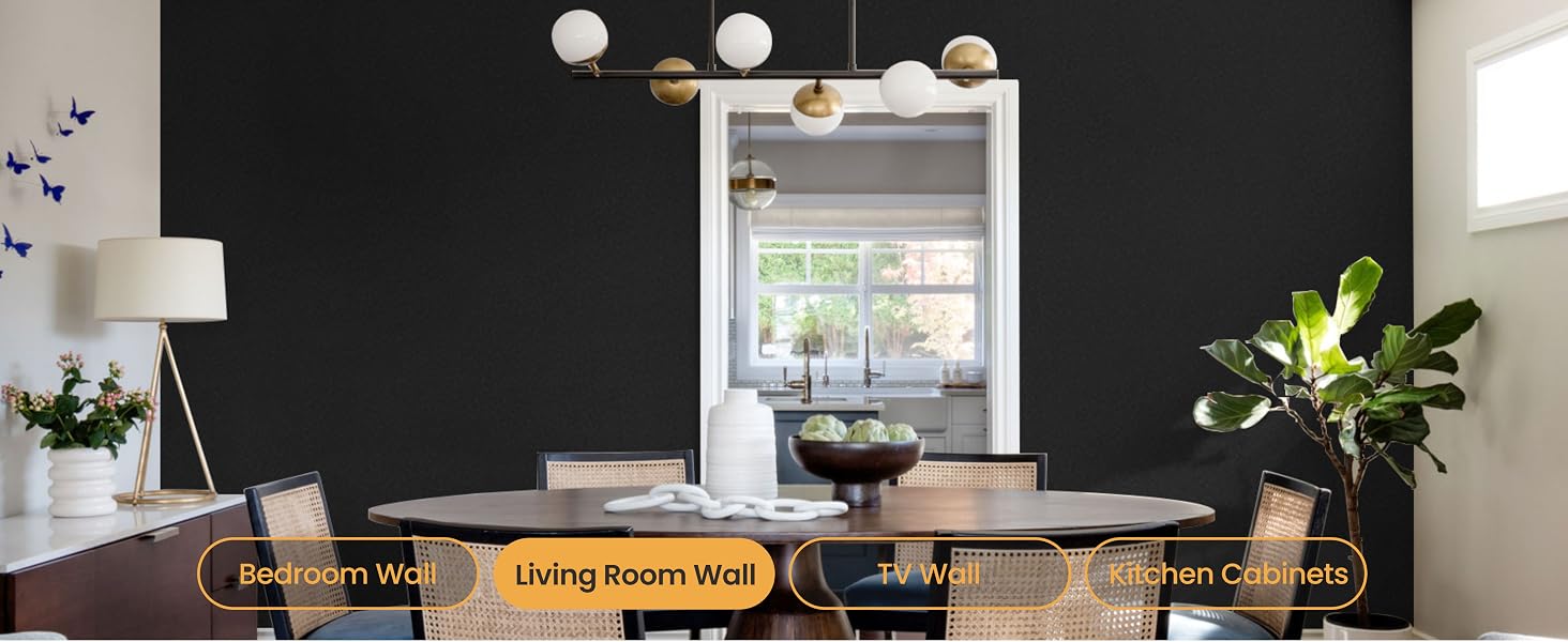 black wallpaper peel and stick modern