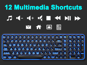 Large Print Backlit Keyboard, Quiet Wired USB Lighted Computer Keyboards with 7-Color Backlit