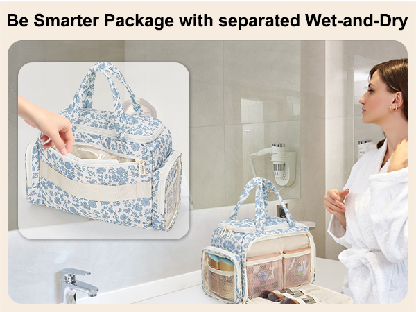 dual-handle cosmetic bag
