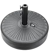 HealSmart 20Inch 50Lbs Durable Fillable Patio Umbrella Base Heavy Duty Stand for Outdoor Lawn, De...