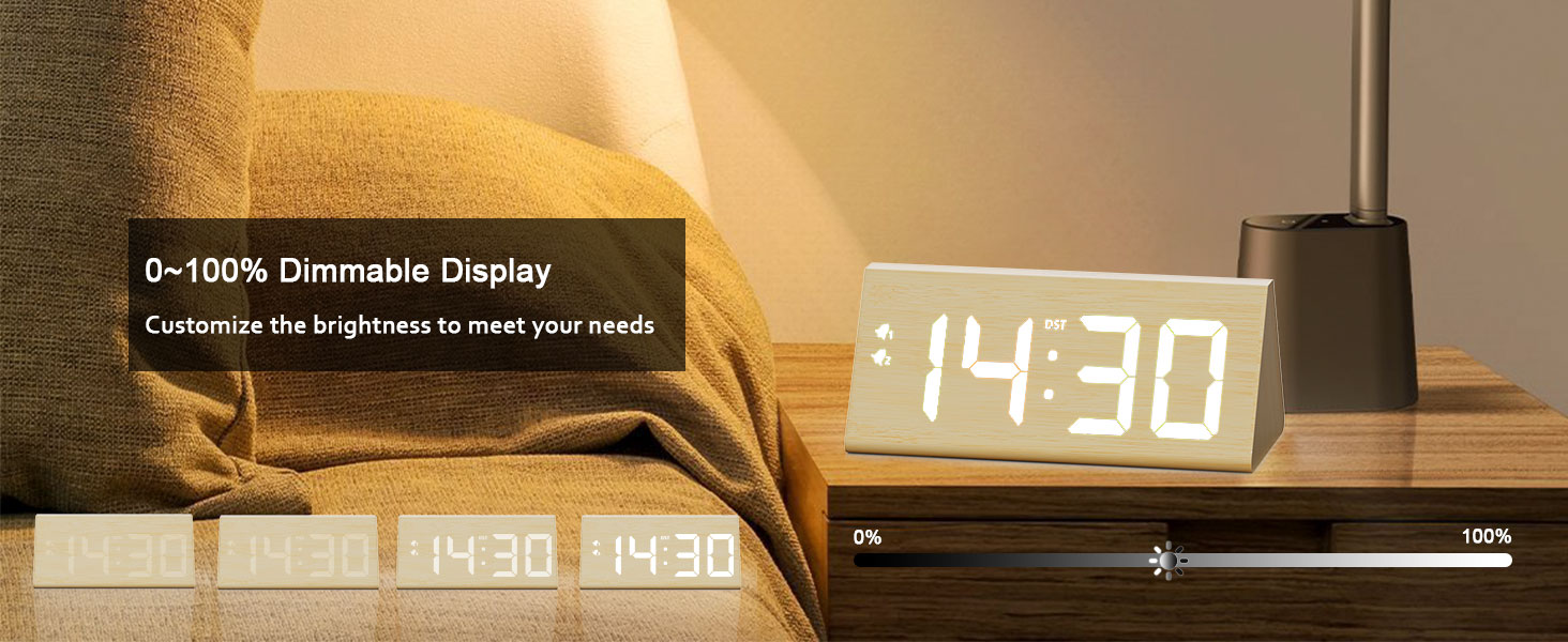 wooden alarm clock