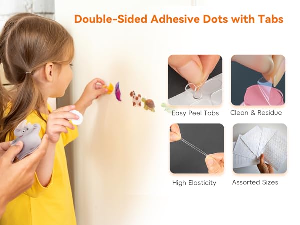 Double sided adhesive tape with multiple usage advantages