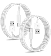2Pack USB to USB C Cable for iPhone16/15,3ft Type A to Type C Nylon Braided Carplay Cord for iPho...