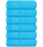 BOUTIQUO Ultra Soft 6-Piece Hand Towel Set 16x28-100% Ringspun Cotton - Durable & Highly Absorben...