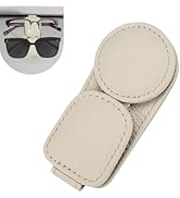 Dogary Sun Visor Eyeglasses Clip, Soft Leather Sunglasses Card Ticket Storage Clip, Multi-functio...