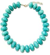 CSIYANJRY99 Chunky Beaded Necklace for Women, Large Colorful Resin Beads Statement Necklace, Boho...